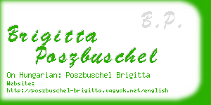 brigitta poszbuschel business card